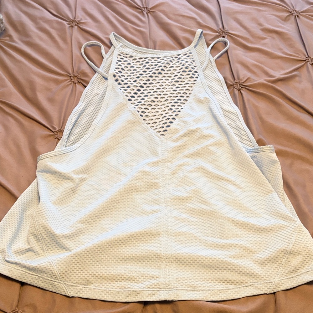 Women's Lorna Jane Pale Blue Mesh Tank Top